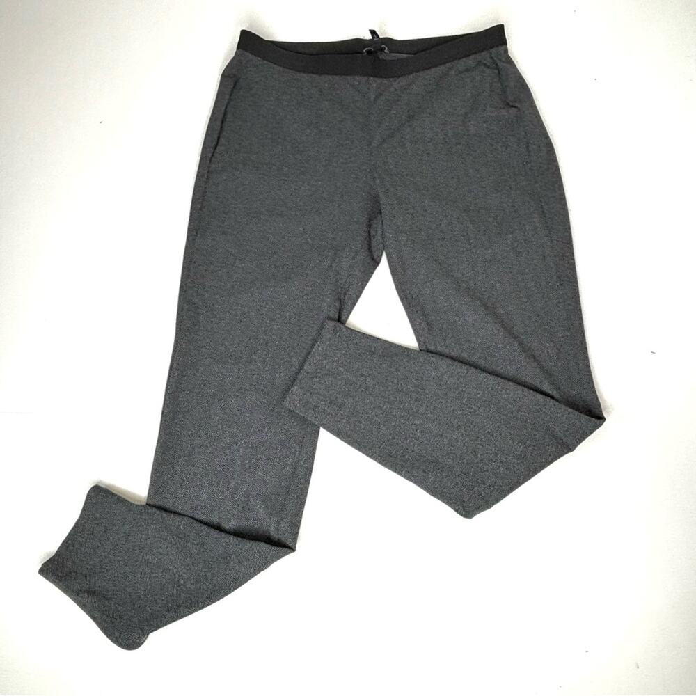 Eileen Fisher Gray Recycled Polyester Herringbone Stretch Knit Skinny Leggings